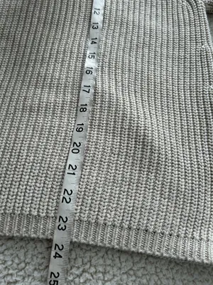 Quince Organic Cotton Fisherman Crew Neck Sweater Speckled Beige Size L thumbnail 14