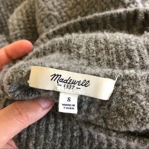 Madewell Gray Turtleneck Wool Alpaca Sweater thumbnail 4