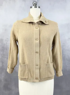 Vtg 60s St Croix Knits Women Cardigan Sweater Size M Zephyr Wool Preppy Heritage thumbnail 1