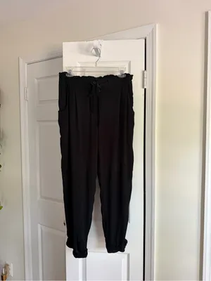 Wilfred Black Sheer Lightweight Drawstring Pants Size Medium thumbnail 4
