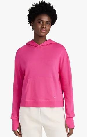 Sweaty Betty After Class Hoodie Pink Hooded Pullover Sweatshirt Updated Style thumbnail 1