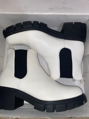White Chelsea Boots Size 8 thumbnail 7