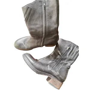 VERA WANG Leather Moto Boots Black Sz 8 thumbnail 4