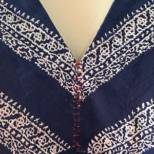 LUCKY BRAND Blue Boho Bandana Bohemian Pullover Blouse ~ Women's SMALL thumbnail 7