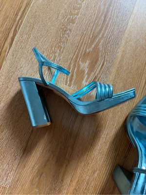 Primark Metallic Teal Strappy Platform Heels thumbnail 11
