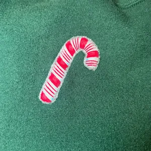 Jerzees Vintage 90s Christmas Sweatshirt Womens‎ Medium Green Crew Neck Festive Cozy thumbnail 9