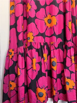 Free People • Blossom Maxi Dress black floral silk pink orange flowy Night Combo thumbnail 7