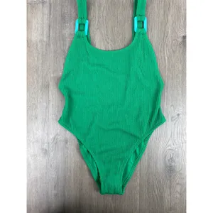 Aerie Green Crinkle Birthday Scoop Back Cheekiest One Piece Swimsuit Sz.M NWT thumbnail 7