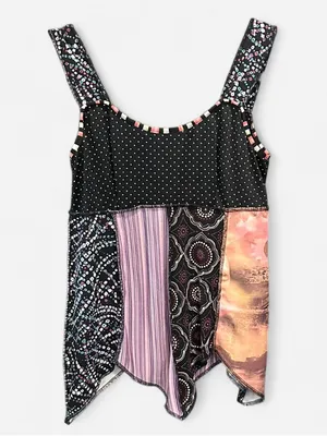 Rare Y2K Hand Jive Patchwork Fairy Boho Tank Top XS USA thumbnail 4