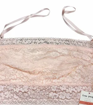 Free People Intimately Lace Bandeau Bralette XS Soft Pink NWT thumbnail 1