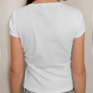White Cropped Tee with Leopard Star Detail thumbnail 3