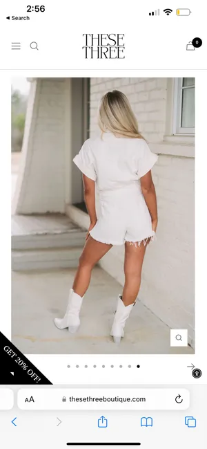 Jessie Denim Romper- Lime thumbnail 4