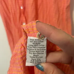Johnny Was Size Medium Midi Dress Orla Puff Sleeve Embroidered Orange Preppy thumbnail 8