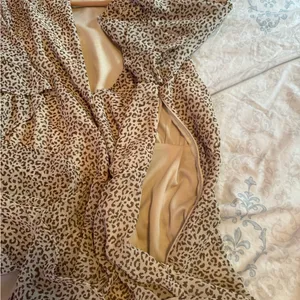 Loveriche‎ animal print swing dress tan/brown womens size medium short sleeve thumbnail 9