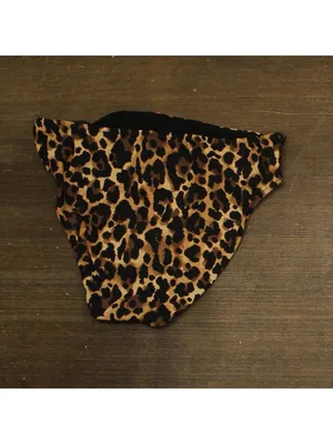 Bar III Night and Day Cheetah-Print Bikini Bottom MBNA24544 Brown Leopard XL thumbnail 2