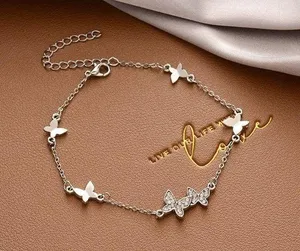Adjustable Butterfly Charm Bracelet for Women thumbnail 1