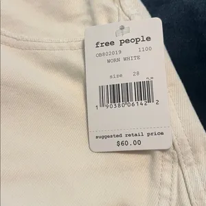 Free People White Denim Button Up Skirt Size 28 thumbnail 2