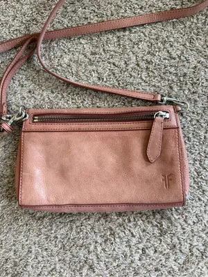Frye Reed Leather Wristlet Crossbody in Dusty Rose thumbnail 3