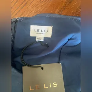 Le Lis Collection Navy Ruched Halter Cutout Mini Dress NWT Size M thumbnail 8