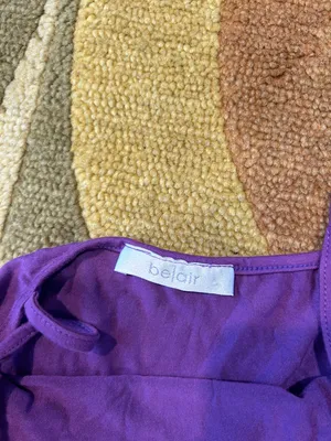 Belair Purple Hankercheif Sequin Beaded Crop Tank Top Y2K Style Vintage Junior’s thumbnail 3