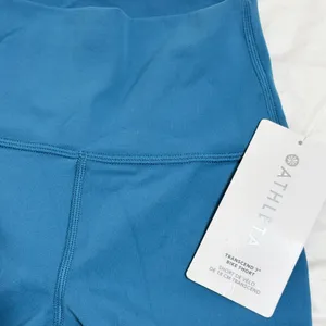 Athleta Transcend 7" Biker Short Womens XXS Blue High Rise‎ Yoga Athletic Blue thumbnail 6