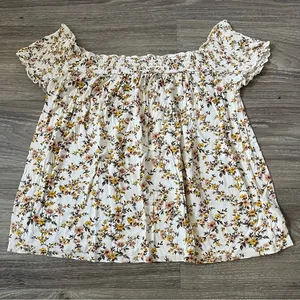 American Eagle Off The Shoulder Floral Top - M thumbnail 1
