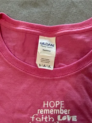 Women's Pink Breast Cancer Statement Tee Size Medium #260310 thumbnail 2