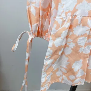 Charlie Holiday Eve Floral Linen Blend Drop Waist Mini Dress Boho Vacation thumbnail 8