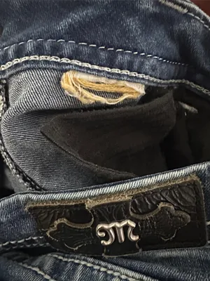 Miss Me Jeans Women's Blue Diamond Studded Pockets Y2K Bling Cowgirl thumbnail 8