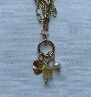 Handmade Gold Charm Necklace thumbnail 1