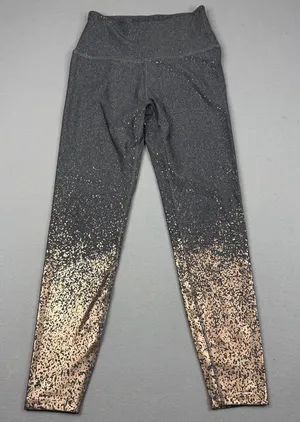 Beyond Yoga Alloy Ombre Leggings L Gray Rose Gold Metallic High Rise NWOT thumbnail 1