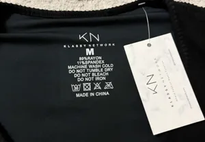 Klassy Network Mesh Strip Long Sleeve Crop Top thumbnail 5