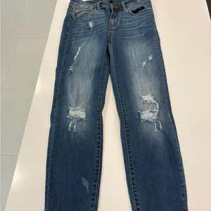 Judy Blue denim distressed relaxed fit jeans size 9/29 thumbnail 5