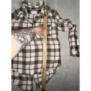 Anthropologie Tunic Top Shirt Medium Isadora‎ Popover Stretch Checkered Gauze thumbnail 6