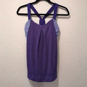 NWOT Lululemon‎ Purple Built-In Bra Workout Tank Top Size 4-6​ thumbnail 3