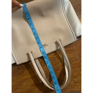 KATE SPADE Patterson Drive Geraldine Bag MINIMALIST Beige Leather Tote Purse thumbnail 10
