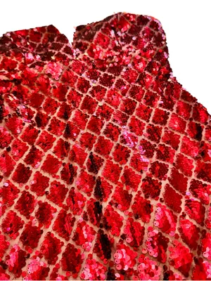 Emerald Sundae Red Sequin Strapless Bodycon Mini Dress XS Cocktail Party Holiday thumbnail 8