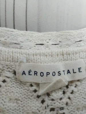 Aeropostale Ivory Coquette Boho Dollette Crochet Button-Front Festival Cami thumbnail 2