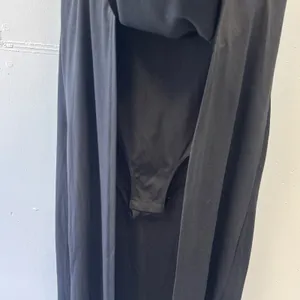 D&M Strapless Sheer Corset Mesh Panel‎ Maxi Dress with Bodysuit Lining Small Blk thumbnail 4