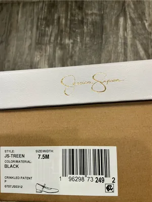 Jessica Simpson Black Patent Mary Jane Flats with Rhinestone Buckle Size 7.5 thumbnail 16
