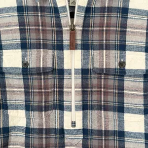 L.L. Bean Women's Scotch Plaid Flannel Shirt, Quarter-Zip‎ Size Small thumbnail 5