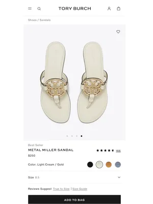 Tory Burch METAL MILLER SANDAL thumbnail 7
