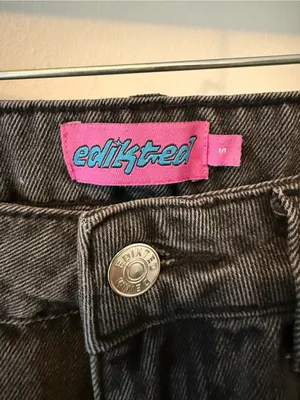 Edikted Black Straight Jeans thumbnail 2