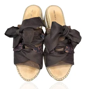 Free People Chapmin Ribbon Espadrilles EU 37‎ US 6.5 Platform Sandals Leopard thumbnail 5