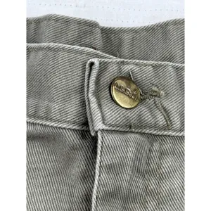 LL Bean Vintage Womens Size 14 High Waist Pleated Tapered Leg Jeans Khaki‎ thumbnail 9