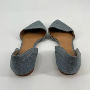 J. Crew blue Denim D’Orsay chambray Flats Pointed Toe slip on preppy Size 6.5 thumbnail 4
