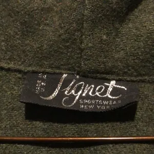 Signet Sportswear New York Vintage Dark Green Cuffed Coat thumbnail 3