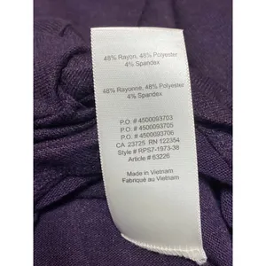 Aritzia Wilfred Free Women's Purple Short Sleeve Twist Front Tee Crop Top Size S thumbnail 6