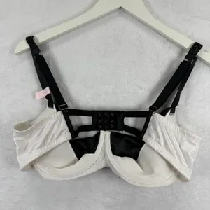 Victoria's Secret Dream Angels Unlined Bow Bra Crystal Straps White Black XL NWT thumbnail 9