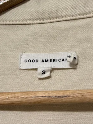 Good American Fit For Success Stretch Cotton Denim Utility Jumpsuit Size Large 3 thumbnail 3